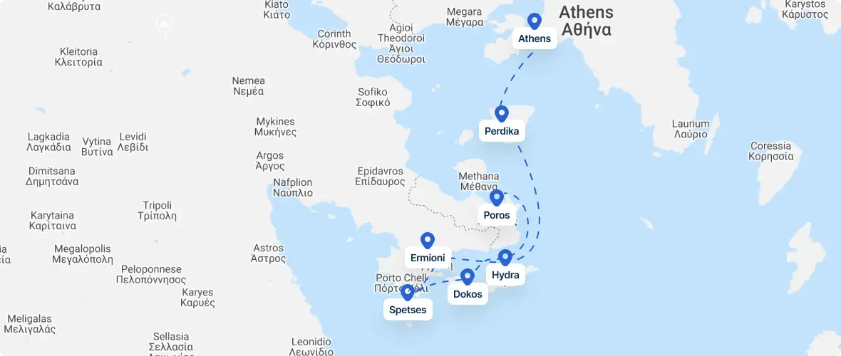 Athens Route Map