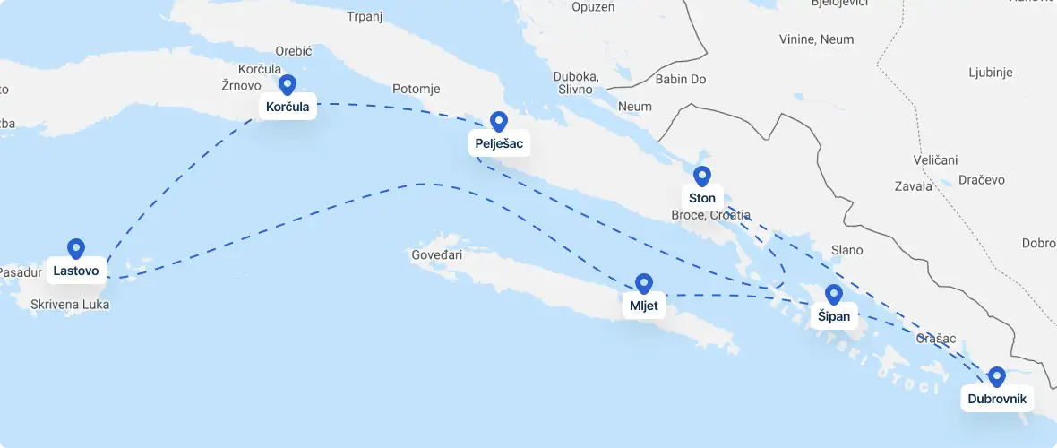 Dubrovnik Route Map